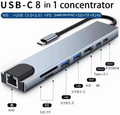 Adaptador Hub 8 En 1 Tipo C